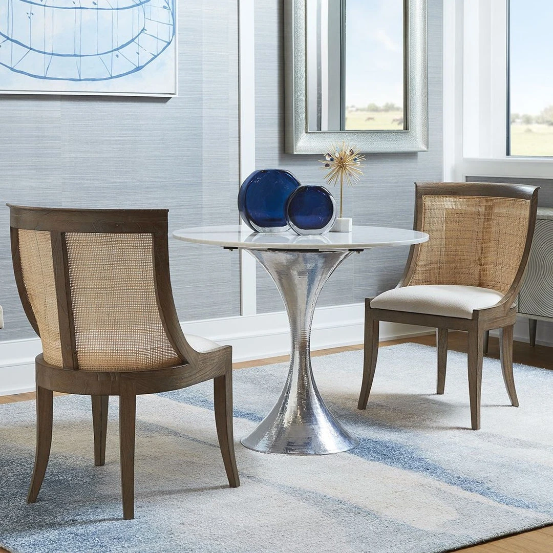 Bungalow 5 New Arrivals Stockholm Center Round Table Nickel With White Marble Top 5 Bungalow 5 New Arrivals Stockholm Center Round Table Nickel With White Marble Top