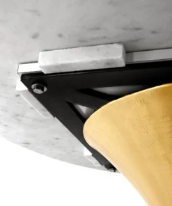 Bungalow 5 Stockholm Center Round Table Brass With White Marble Top New Arrivals