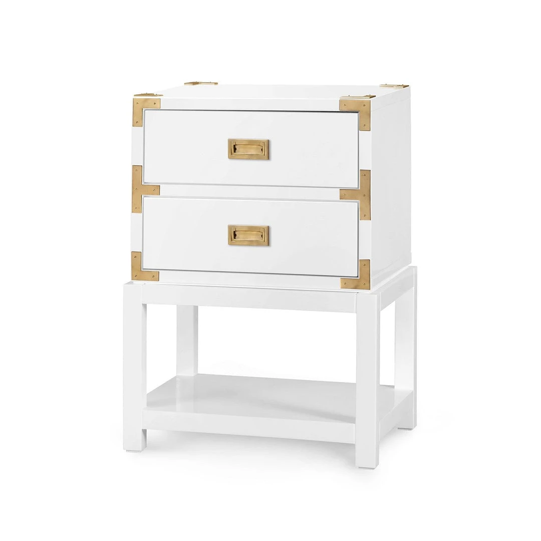 Bungalow 5 Tansu Two Drawer Side Table White 3 Bungalow 5 Tansu Two Drawer Side Table White
