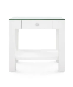 Bungalow 5 New Arrivals Valentina 1 Drawer Side Table White