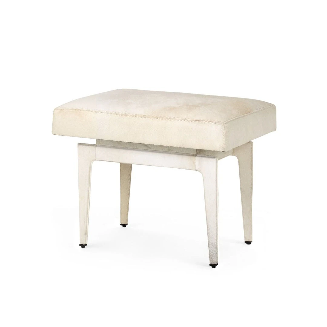 Bungalow 5 New Arrivals Winston Stool White Hide 3 Bungalow 5 New Arrivals Winston Stool White Hide
