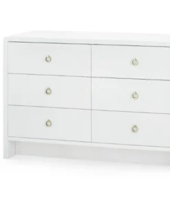 Bungalow 5 Bryant Linen Extra Large 6 Drawer Chest White New Arrivals