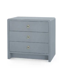 Bungalow 5 Bryant Linen 3 Drawer Side Table Gray New Arrivals