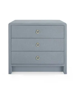 Bungalow 5 Bryant Linen 3 Drawer Side Table Gray New Arrivals