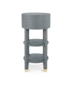 Bungalow 5 New Arrivals Claudette One Drawer Round Side Table Gray