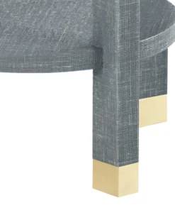 Bungalow 5 New Arrivals Claudette One Drawer Round Side Table Gray