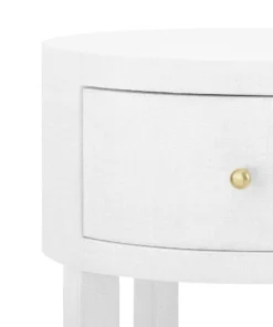 Bungalow 5 Claudette One Drawer Round Side Table White New Arrivals 15 Bungalow 5 Claudette One Drawer Round Side Table White New Arrivals