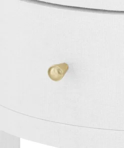 Bungalow 5 Claudette One Drawer Round Side Table White New Arrivals 16 Bungalow 5 Claudette One Drawer Round Side Table White New Arrivals