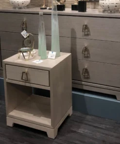 Bungalow 5 New Arrivals Stanford 1 Drawer Side Table Blanched Oak