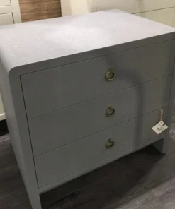 Bungalow 5 Bryant Linen 3 Drawer Side Table Gray New Arrivals