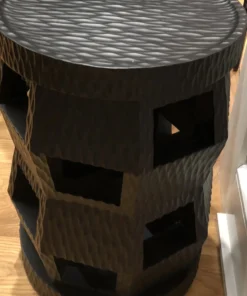 Bungalow 5 Zanzibar Side Table And Stool Black