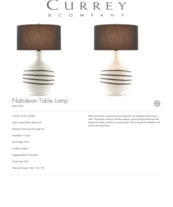 Currey And Company Nabdean Table Lamp New Arrivals