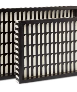 Currey And Company Swoop Tray Set Of Two