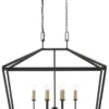 Currey And Company Denison Rectangular Lantern Black