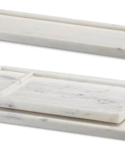 Currey And Company Everett White Tray Set Of 3 New Arrivals