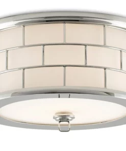 Currey And Company James Flush Mount Polished Nickel New Arrivals