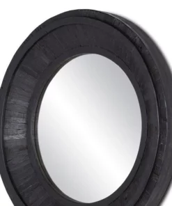 Currey And Company Kanor Black Round Mirror New Arrivals