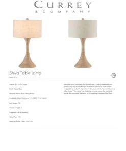 Currey And Company Shiva Table Lamp New Arrivals