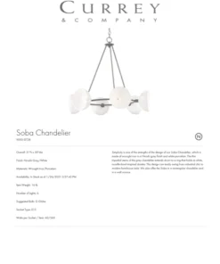 Currey And Company Soba Chandelier