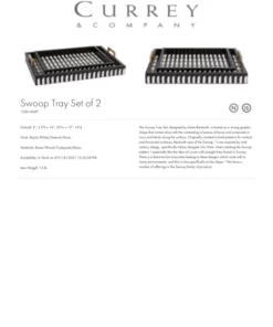 Currey And Company Swoop Tray Set Of Two