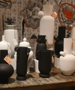 Currey And Company New Arrivals Happy 40 Three Wings Vase Black