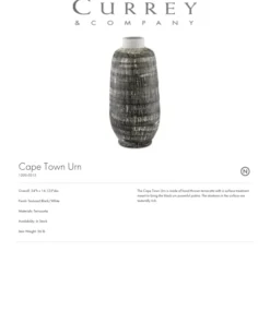 Currey And Company Cape Town Urn