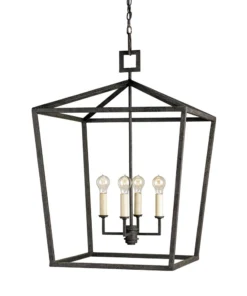 Currey And Company Denison Lantern Black - 4 Sizes New Arrivals