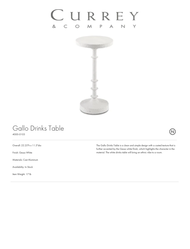 Currey And Company Gallo Drinks Table New Arrivals 4 Currey And Company Gallo Drinks Table New Arrivals