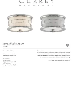 Currey And Company James Flush Mount Polished Nickel New Arrivals