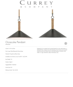 Currey And Company Ocracoke Pendant 9 Currey And Company Ocracoke Pendant