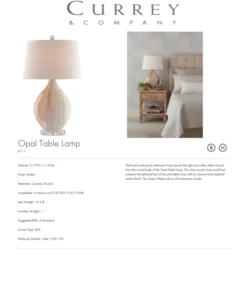 Currey And Company Opal Table Lamp