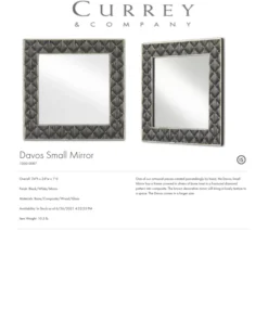 Currey And Company Davos Small Mirror