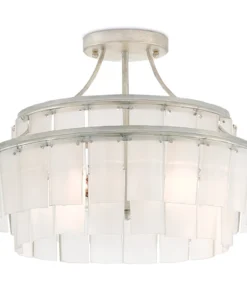Currey And Company Vintner Blanc Semi-Flush Mount Chandelier