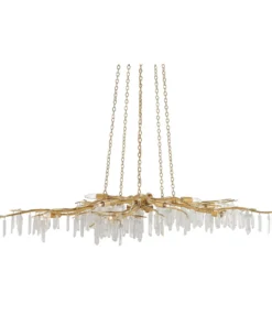 Currey And Company New Arrivals Forest Light Chandelier Gold