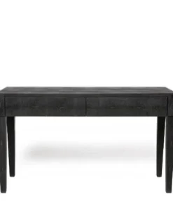 Made Goods New Arrivals Sorin 2 Drawer Desk Black Vintage Faux Shagreen