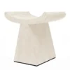 Made Goods New Arrivals Annika Stool Ivory Faux Shagreen