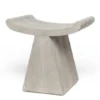 Made Goods Annika Stool Sand Faux Shagreen