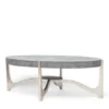Made Goods New Arrivals Dexter Coffee Table Silver And Cool Gray Faux Shagreen