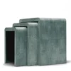 Made Goods Harlow Nesting Tables Turquoise Faux Shagreen New Arrivals