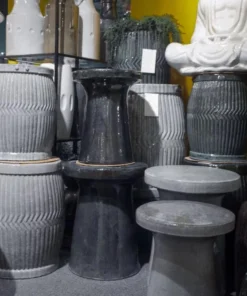 Emissary New Arrivals Dolly Tub Garden Stool Gray