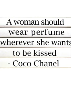 E Lawrence A Woman Should.. Coco Chanel 5 Book Stack