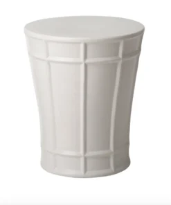 Emissary Varro Stool White Glaze New Arrivals