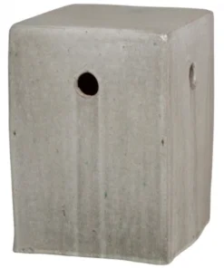 Emissary New Arrivals Square Stool Gray Glaze