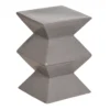 Emissary Zig Zag Stool Glossy Gray Glaze