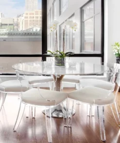 Worlds Away Duke Chair White