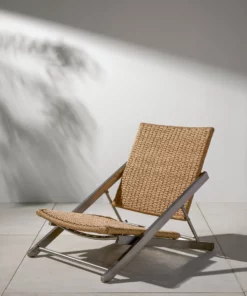 Four Hands Allister Folding Chair Faux Hyacinth