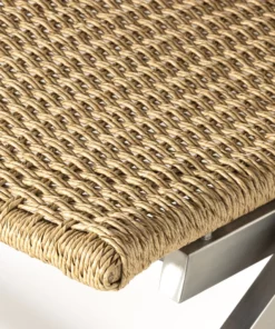 Four Hands Allister Folding Chair Faux Hyacinth