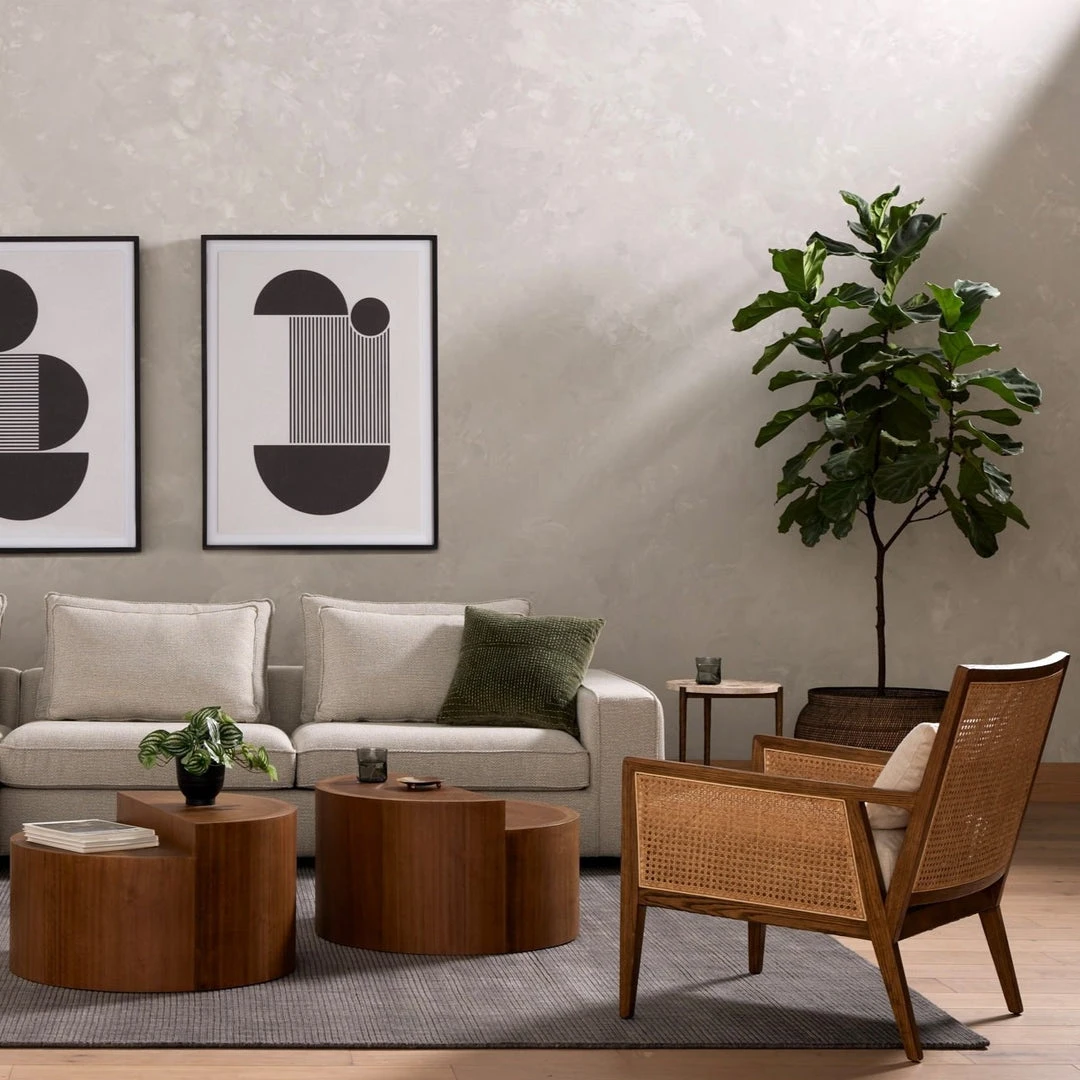 Four Hands Antonia Cane Chair Toasted Parawood 4 Four Hands Antonia Cane Chair Toasted Parawood