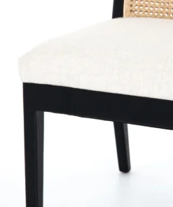 Four Hands Antonia Cane Armless Dining Chair Brushed Ebony New Arrivals