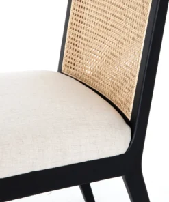 Four Hands Antonia Cane Armless Dining Chair Brushed Ebony New Arrivals